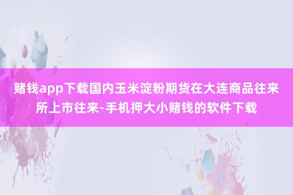 赌钱app下载国内玉米淀粉期货在大连商品往来所上市往来-手机押大小赌钱的软件下载