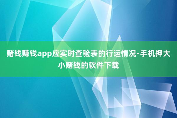 赌钱赚钱app应实时查验表的行运情况-手机押大小赌钱的软件下载