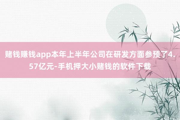 赌钱赚钱app本年上半年公司在研发方面参预了4.57亿元-手机押大小赌钱的软件下载