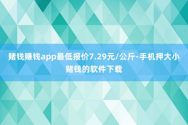 赌钱赚钱app最低报价7.29元/公斤-手机押大小赌钱的软件下载