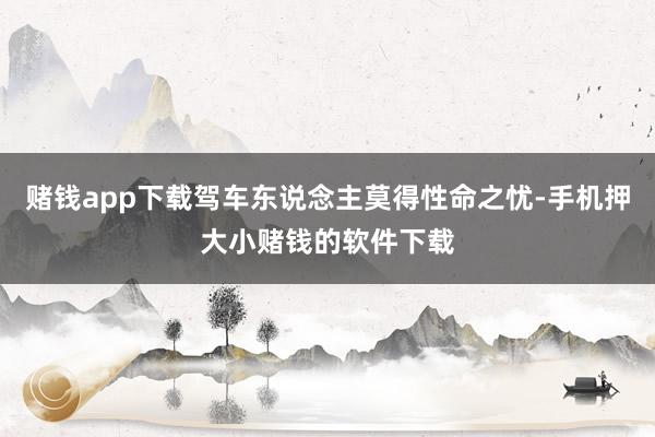 赌钱app下载驾车东说念主莫得性命之忧-手机押大小赌钱的软件下载