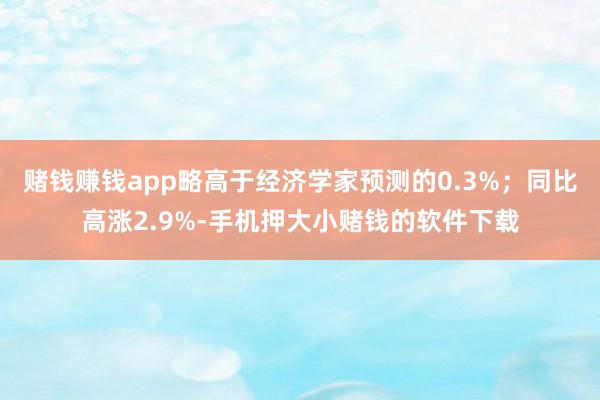 赌钱赚钱app略高于经济学家预测的0.3%；同比高涨2.9%-手机押大小赌钱的软件下载