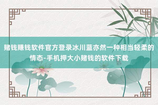 赌钱赚钱软件官方登录冰川蓝亦然一种相当轻柔的情态-手机押大小赌钱的软件下载