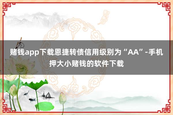 赌钱app下载恩捷转债信用级别为“AA”-手机押大小赌钱的软件下载