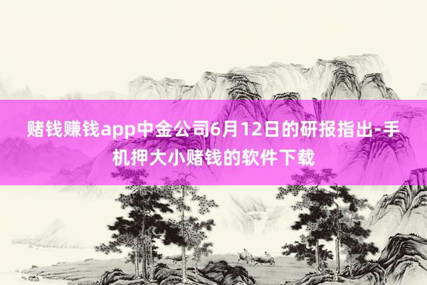赌钱赚钱app中金公司6月12日的研报指出-手机押大小赌钱的软件下载