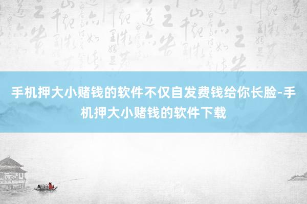 手机押大小赌钱的软件不仅自发费钱给你长脸-手机押大小赌钱的软件下载