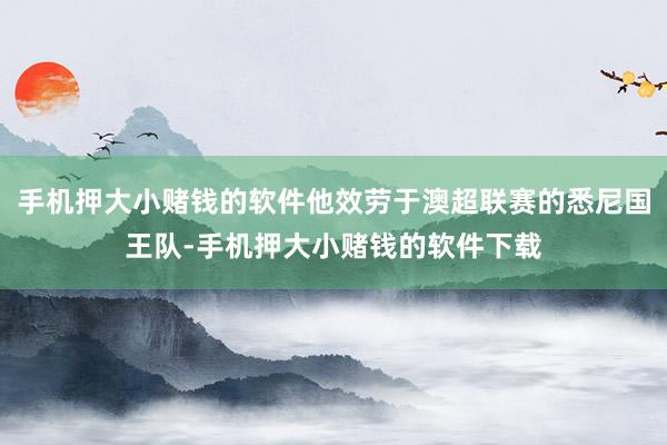 手机押大小赌钱的软件他效劳于澳超联赛的悉尼国王队-手机押大小赌钱的软件下载